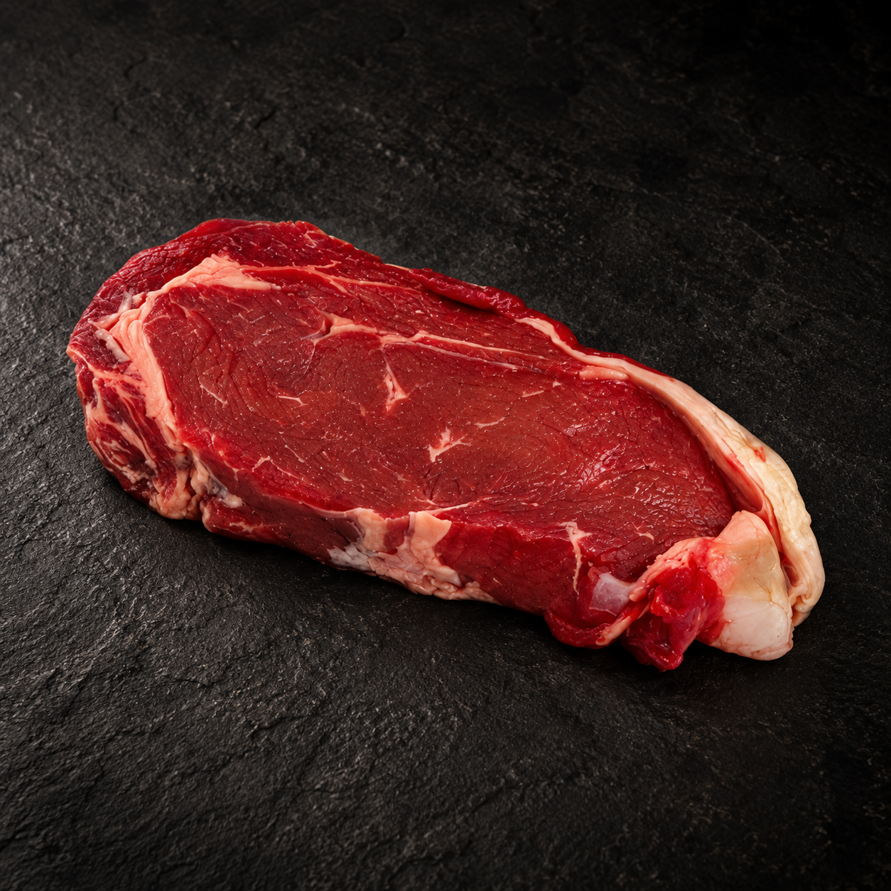 Ribeye op donkere natuursteen – Meat & Go